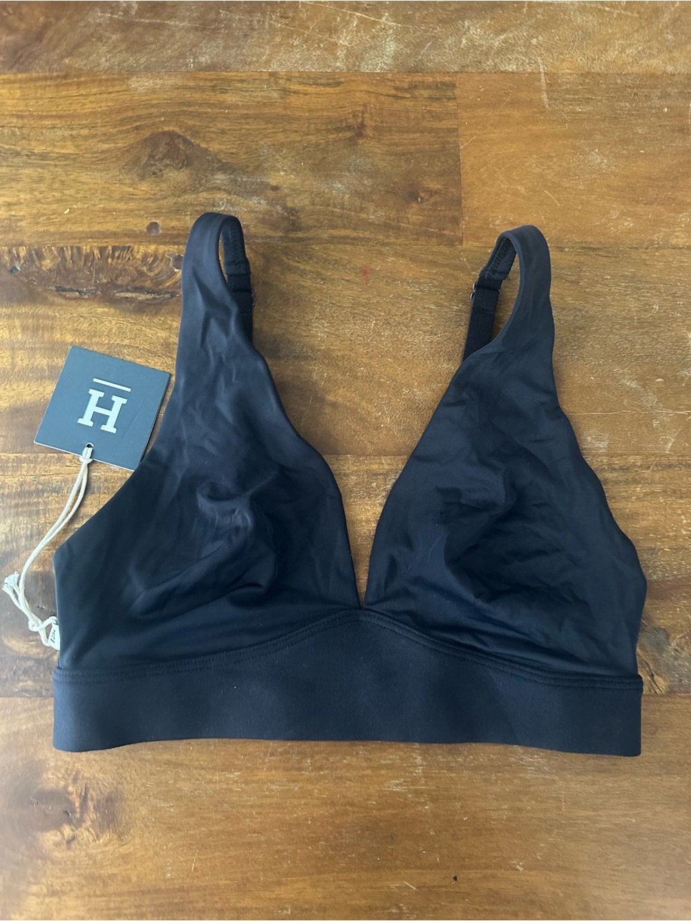 Harper Wilde Bliss Adjustable Black Wireless Lounge Bralette Small NWT